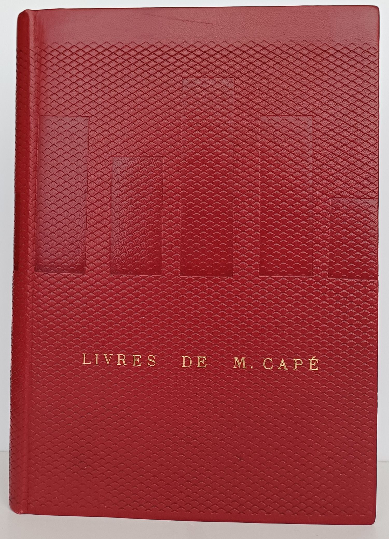 TOON VAN CAMP   Catalogue de livres rares et précieux,  la plupart en belles reliures anciennes et modernes  composant la bibliothèque de feu M. Capé