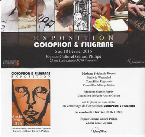 Colophon & Filigrane community Wasquehal (Fr)